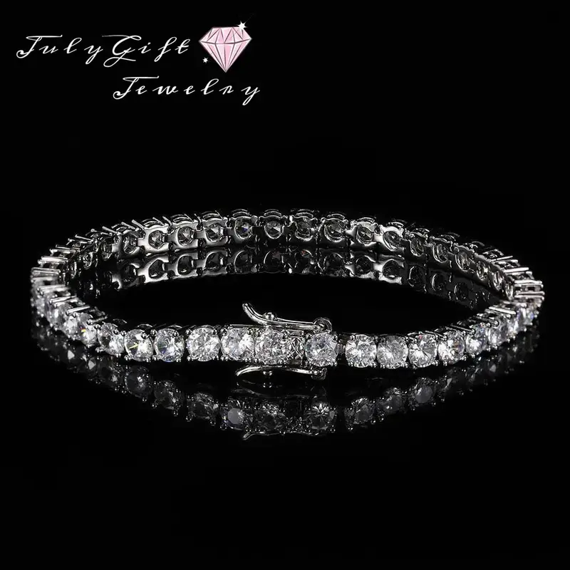 5mm Round Cubic Zirconia Classic Tennis Bracelet