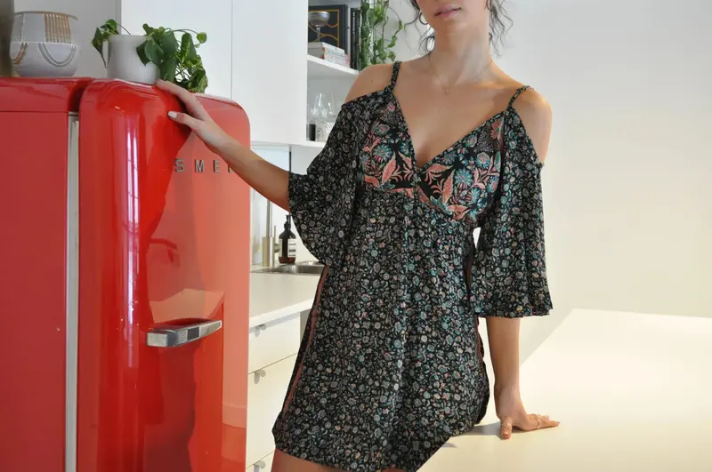 Beach Comber Romper - Eco Couture | Size: L/XL | Color: Saturated