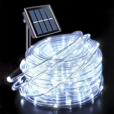 Solar Waterproof Rope Light, 1 Count Multipurpose 7m 50LED Solar Rope Light, LED Fairy String Tube Lights For Party Garden Ya...