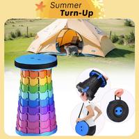 Upgraded Collapsible Stool, Portable Retractable Folding Telescoping Foldable Camping Stool for Adults Outdoor Fishing Hiking...