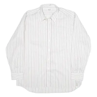 KAUF Shirt White Striped Long Sleeve Mens XL