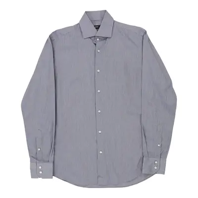 Hugo Boss Striped Shirt - Medium Blue Cotton