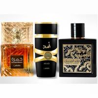 Lattafa Perfumes Khamrah + Asad + Qaed Al Fursan 100ml (3.4 Fl oz) Long Lasting Perfume - Value Bundle - Fragrance Gift Bundl...