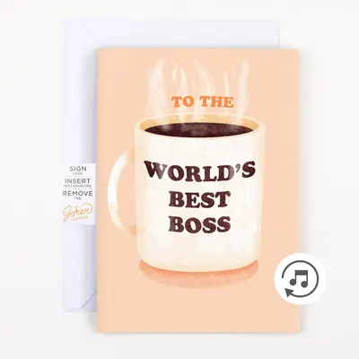 Endless Best Boss Card With Glitter