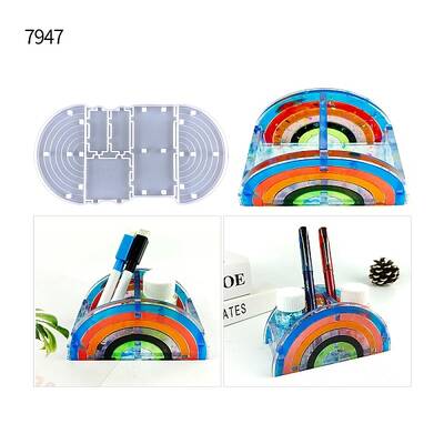 Rainbow Food Grade Silicone Pen Holder Molds