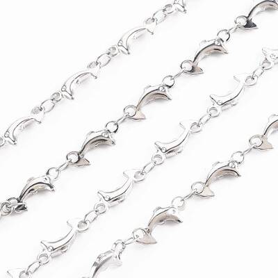 Non-Tarnish 201 Stainless Steel Dolphin & Oval Link Chains