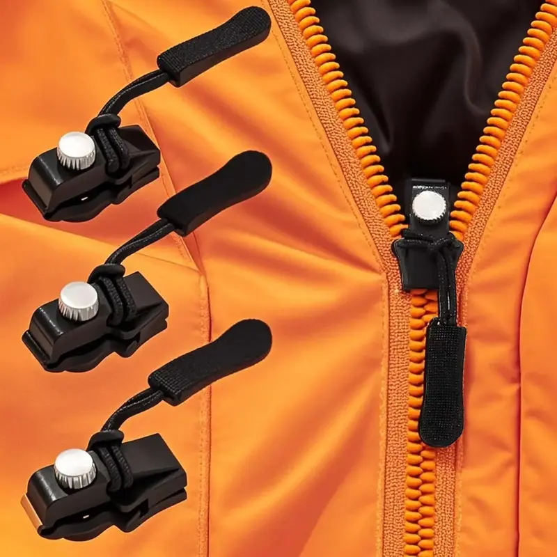 6PCS Zipper Repair kit,Quick Install Detachable Pulls Zip Heads,Zippers Replacement,No Sewing Required, for Jackets, Luggage,...