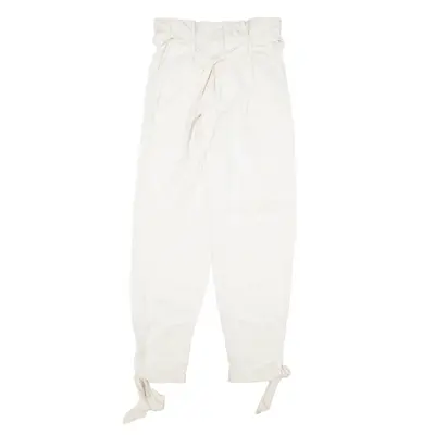 REFORMATION Belted Trousers Cream Relaxed Tapered Womens W28 L28
