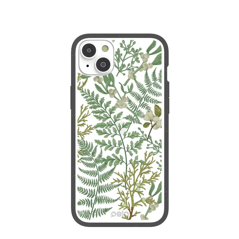 Clear Herbarium iPhone 14 Plus Case With Black Ridge