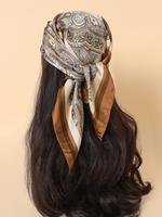 Women's Paisley Print Square Scarf, Boho Style Hair Head Scarf, Fashion Hair Scarves, Fashion Hair Accessories for Women & Gi...