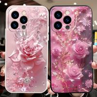 Elegant and fashionable phone case with cartoon design, suitable for various iPhone models including 16 Pro Max, 16 Pro, 16 P...