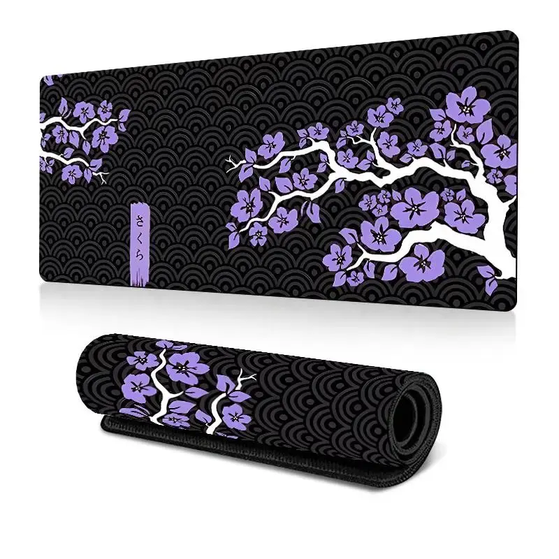 Cherry Blossom Pattern Mouse Pad, 1 Count Large Gaming Mousepad, Non-slip Decorative Desk Mat for Laptop, Keyboard Mat, Compu...