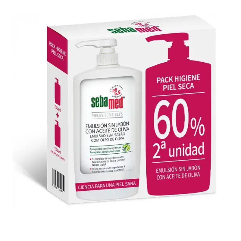 Sebamed Soap-free emulsion with olive oil 750 ml Duo