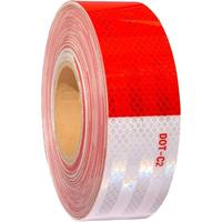 2 inch x 30 Feet Reflective Safety Tape DOT-C2 Waterproof Red and White Adhesive conspicuity tape for trailer, outdoor, cars,...