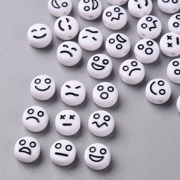 Opaque White Acrylic Beads