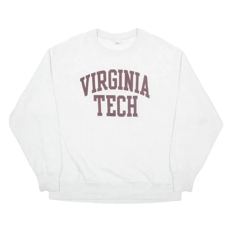 CHAMPION REVERSE WEAVE Virginia Tech Mens Sweatshirt Grey USA L