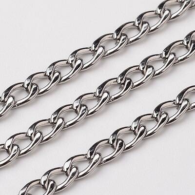 Tarnish Resistant 304 Stainless Steel Twisted Chains Curb Chains
