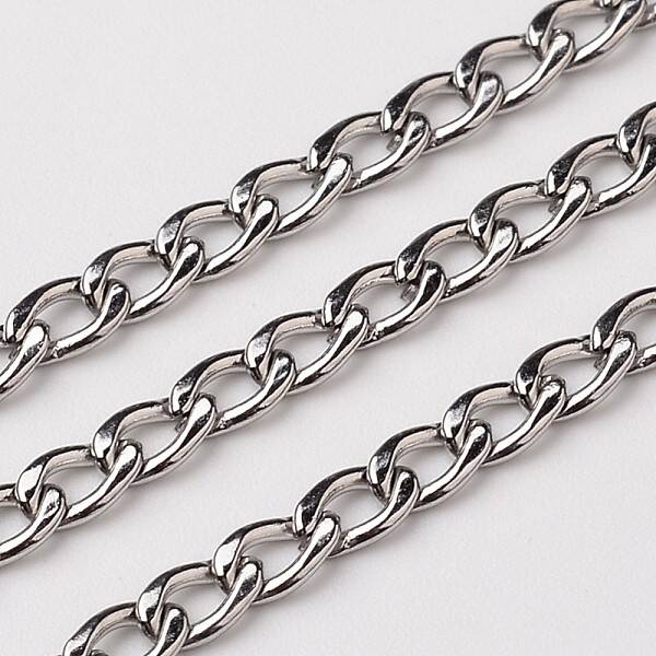 Tarnish Resistant 304 Stainless Steel Twisted Chains Curb Chains