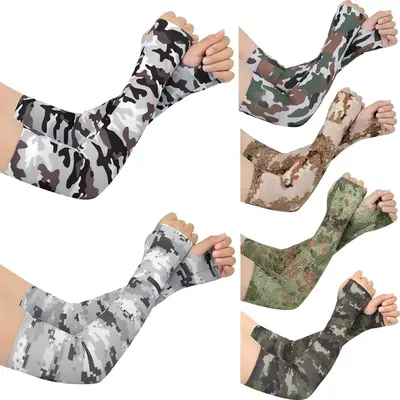 6 Pairs Arm Sleeves Compression Arm Sleeves for Women Men UV Sun Protection Cooling Sleeves