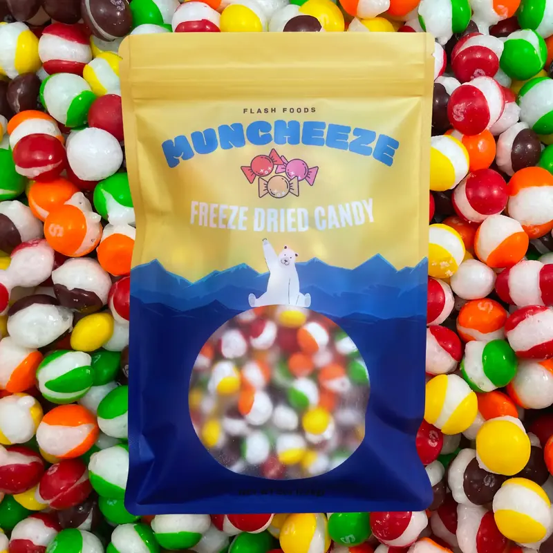 Muncheeze Freeze Dried Fruit Flavored Candy Rainbow