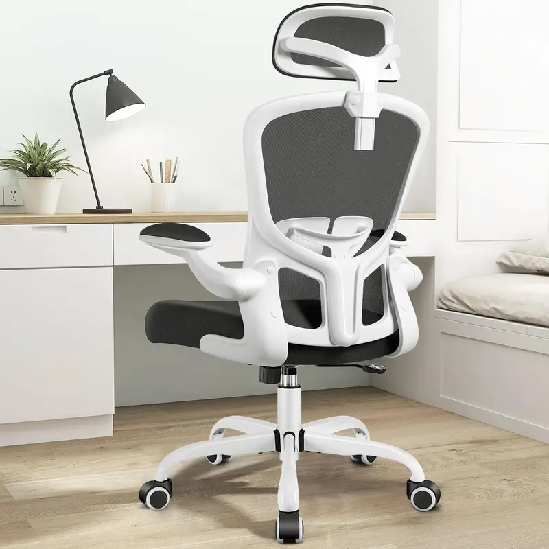 Kepane Office Chair Desk Chair with Headrest, High Back Computer Chair with Adjustable Lumbar Support and Wheels,Executive Sw...