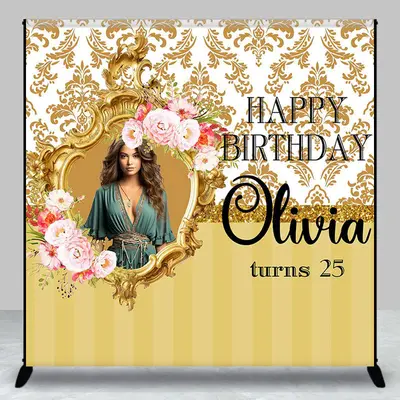 Antique Victorian Custom Photo Birthday Backdrop - Aperturee