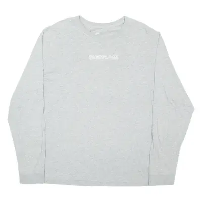 NIKE Mens T-Shirt Grey Long Sleeve L