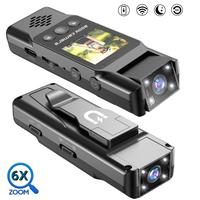 4K Wireless WiFi Hotspot Body Camera, Portable Sports Camera with 180 Degree Rotation Lens & 6X Digital Zoom, Vlog DV Camcord...