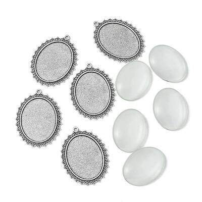 DIY Blank Tibetan Style Alloy Pendants Making Kit