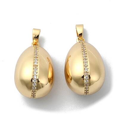 Brass Micro Pave Cubic Zirconia Pendants