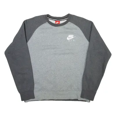 NIKE Air Mens Sweatshirt Grey Crew Neck L