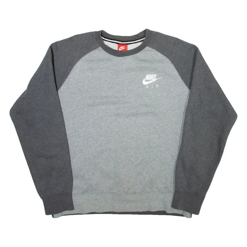 NIKE Air Mens Sweatshirt Grey Crew Neck L