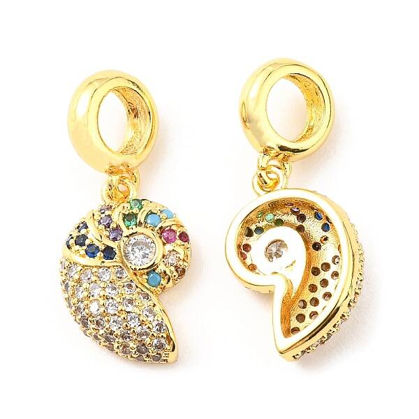 Brass Micro Pave Cubic Zirconia Pendents