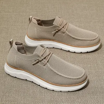 Men's Mesh Sneakers Oxfords Business Casual Walking ShoesTennis Comfortable,Knitted Mesh Breathable AndComfortable Platform S...