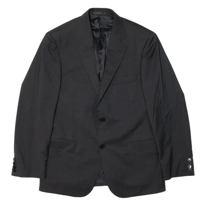CERRUTI Mens Blazer Jacket Black Wool Hooded Pinstripe S