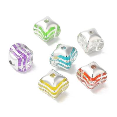 Spray Painted Acrylic Beads