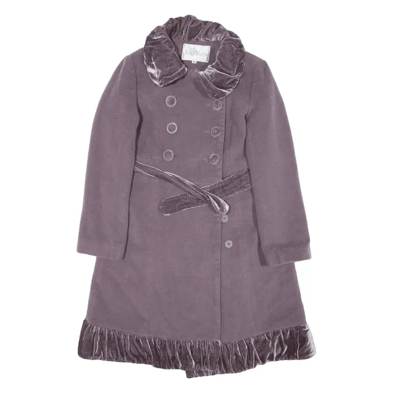 MAX MARA Trench Knit Coat Purple Womens M
