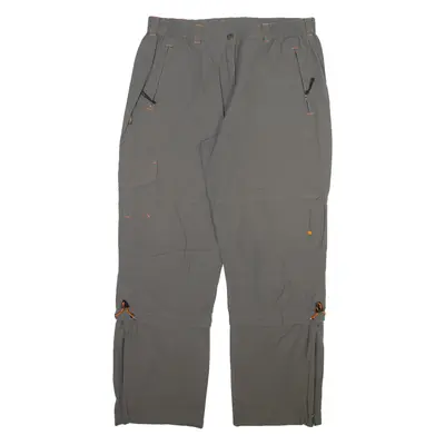 HS OUTERWEAR Detachable Legs Womens Trousers Grey Relaxed Straight Nylon W32 L30
