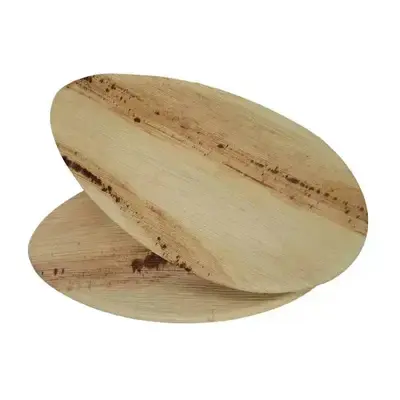 Dtocs palm Leaf Plate 12x7 Inch Oval Platter | USDA Certified Bio-based Bamboo Plate Look disposable party plates | Size: 50 ...