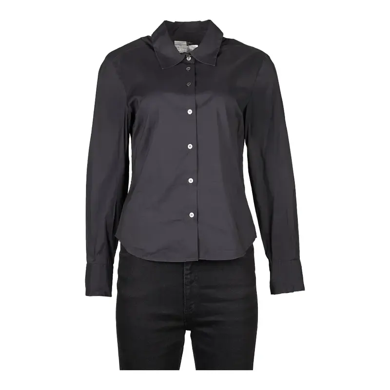 Max Mara Shirt - Medium Black Cotton Blend