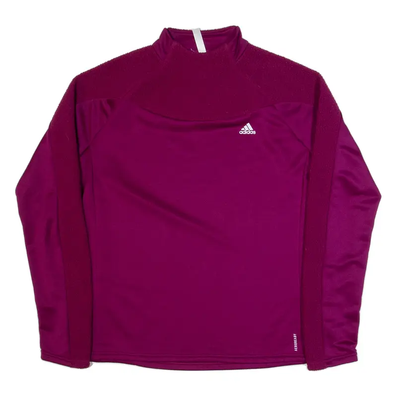 ADIDAS Womens Sweatshirt Purple High Neck XL