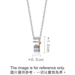 'Love Knot' 18K White & Red Gold Diamond Necklace