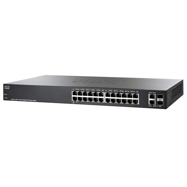 Cisco SG220-26P-K9-NA-RF | Small Business 220 Series SG220-26P 24 x Ports PoE+ 10/100/1000Base-T + 2 x Ports Combo SFP Rack-m...