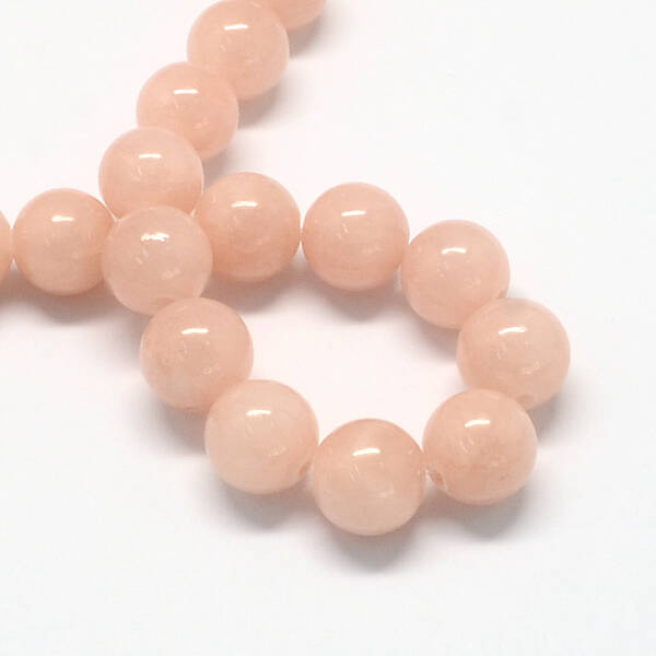 Natural Dyed Yellow Jade Gemstone Bead Strands