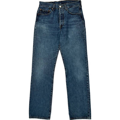 Levis 501 Jeans - 28W 33L - Blue Cotton