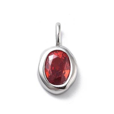 925 Sterling Silver Cubic Zirconia Oval Charms
