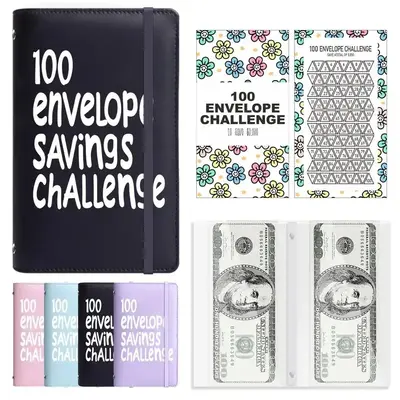 100 Envelope Saving Challenged Binder, Budget Binder, Money Saving Challenge Book, Saving Challenge Notebook, Money Organizer...