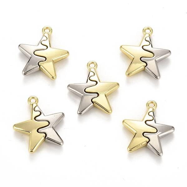 Spray Painted Alloy Pendants