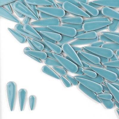 3 Styles Teardrop Shape Porcelain Mosaic Tiles