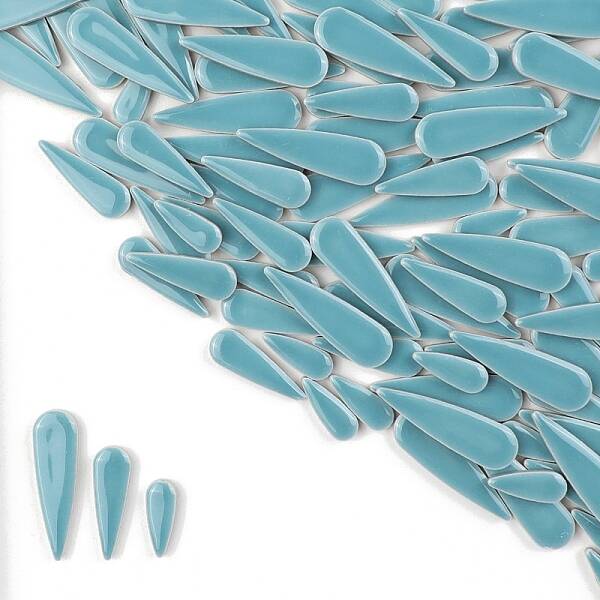 3 Styles Teardrop Shape Porcelain Mosaic Tiles